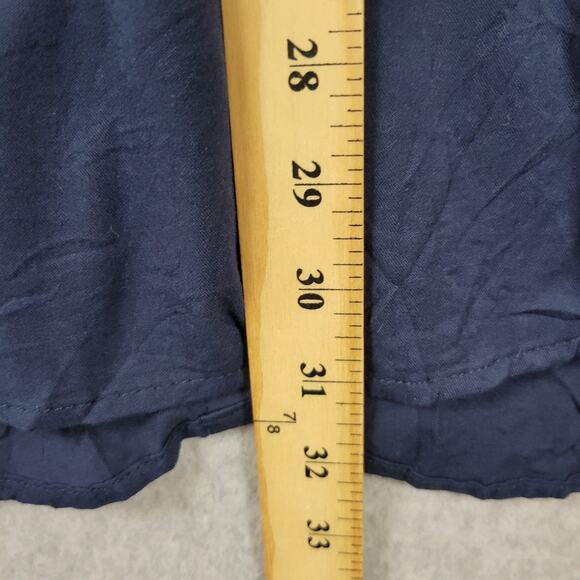 Torrid Navy Blue SS Button Up Rayon Stretch Pocket Shirt Women's Plus 1X - Picture 8 of 12